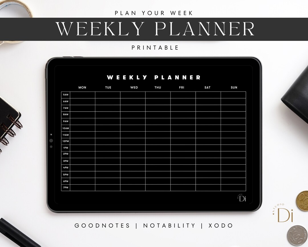 Digital Weekly Planner - Digital + Printable | Goodnotes for iPad ...