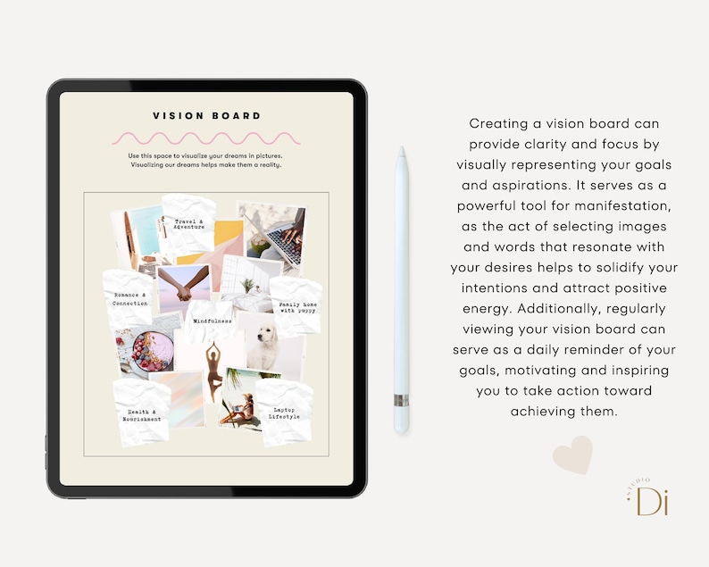Vision Board Canva Template Photo Style - Editable Template - Etsy