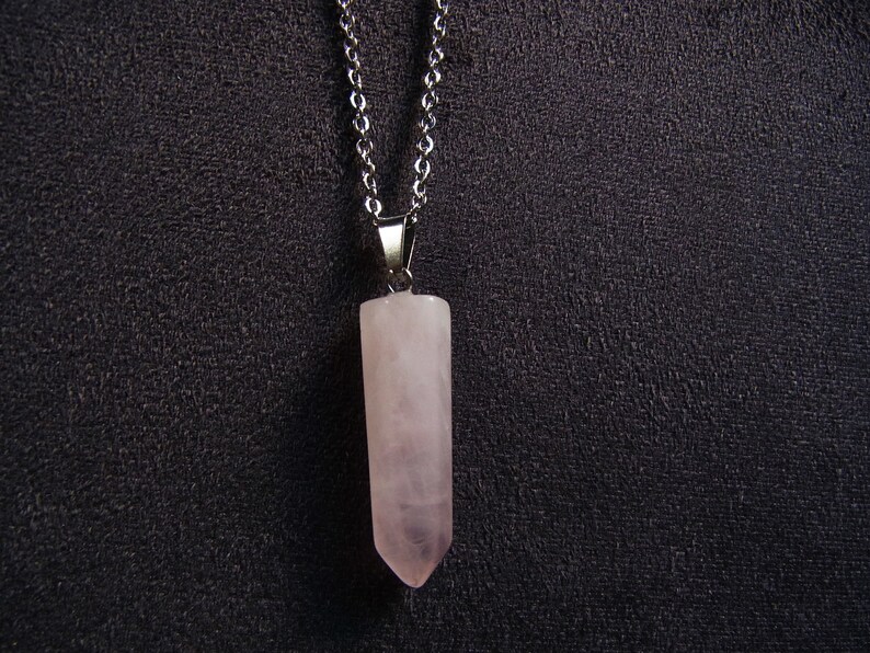 Rose Quartz Necklace Rose Quartz Pendant Necklace Bohemian Necklace Reiki Healing Chakra Yoga Jewellery Meditation Necklace Gift