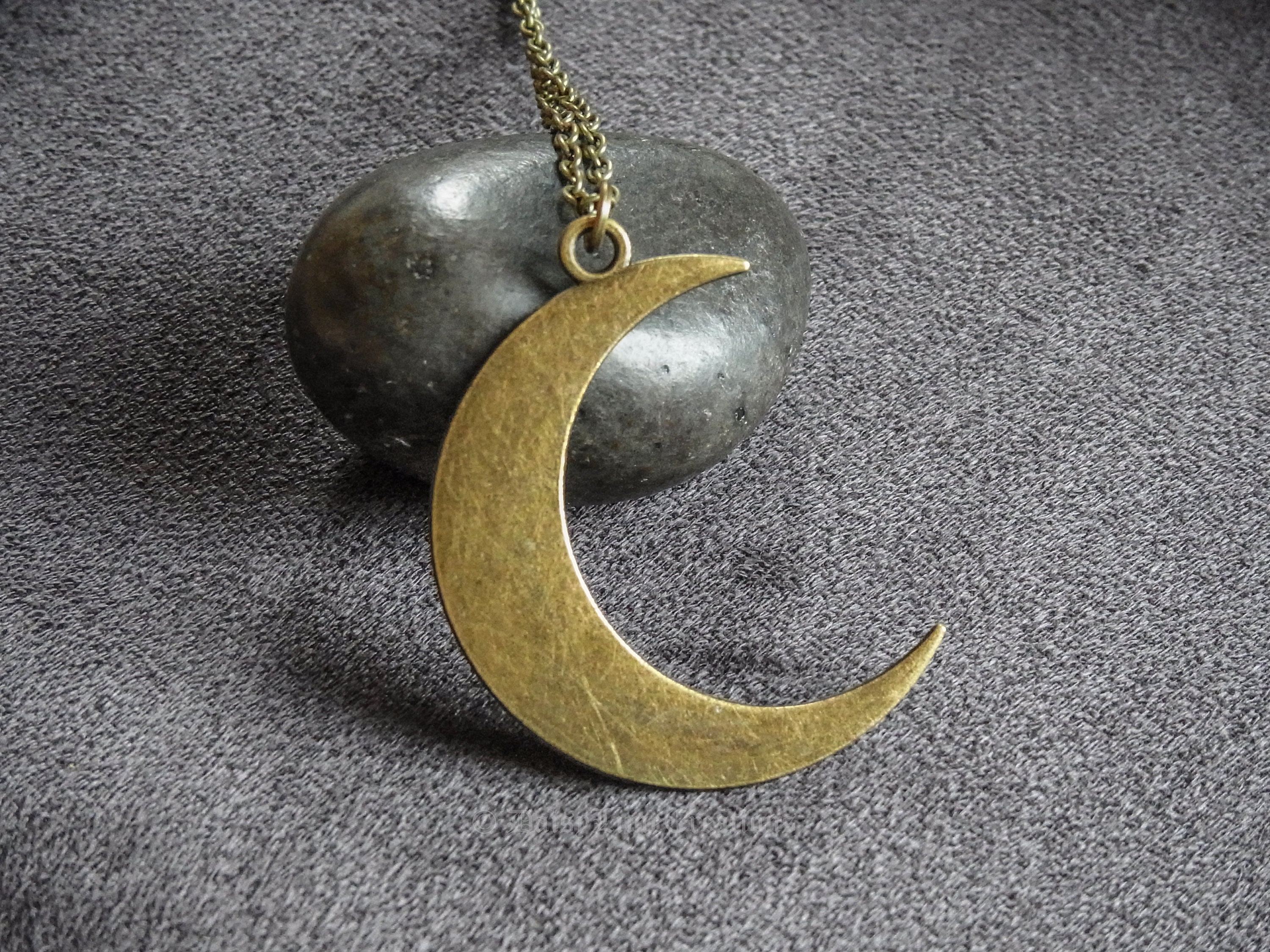 Half moon necklace for men, silver chain, gift for him, upside down cr –  Shani & Adi Jewelry
