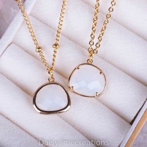 June Birthstone Necklace /Birthstone Necklace /Moonstone necklace/ Gold Plated Necklace Birthstone Gift/ Gift For her