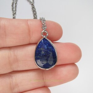 semi precious jewelry lapis lazuli jewelry set lapis lazuli cube necklace gemstone star necklace blue star necklace and earrings
