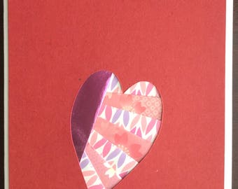 Handmade Iris Folded Heart Greeting Card