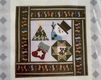 Happy Christmas Wall-hanger Quilt Kit - with pre-cut pieces