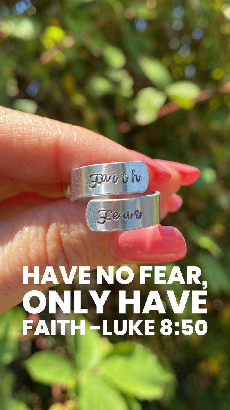Faith Over Fear Wrap Ring Etsy
