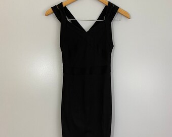 Armani Exchange Strappy and Stretchy Little Black Dress