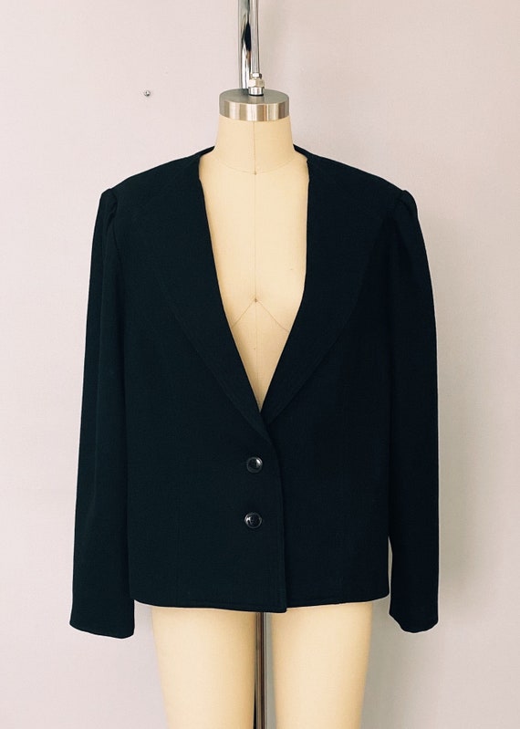 Vintage Wide Lapel Wool Blazer - image 2