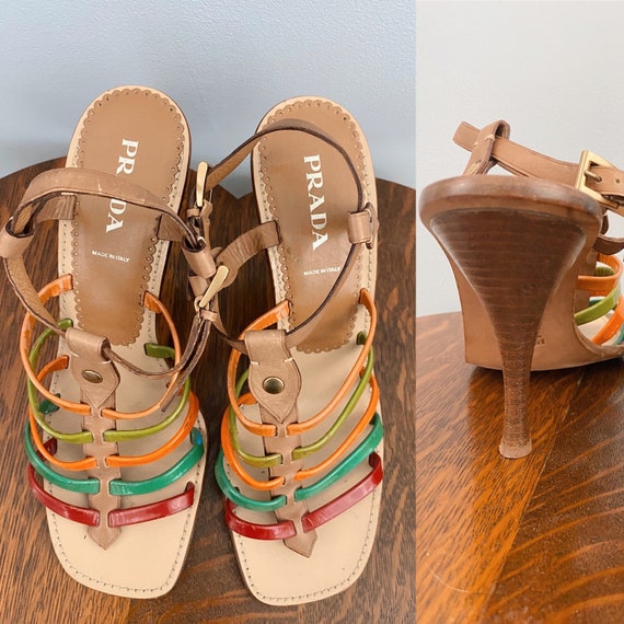 Prada Colorful Strappy Sandals