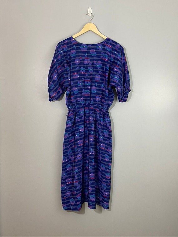 Vintage Bell-Sleeve Elastic Waist Dress