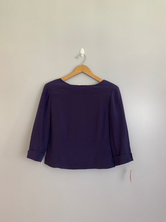 NWT Talbots 100% Silk Purple Blouse