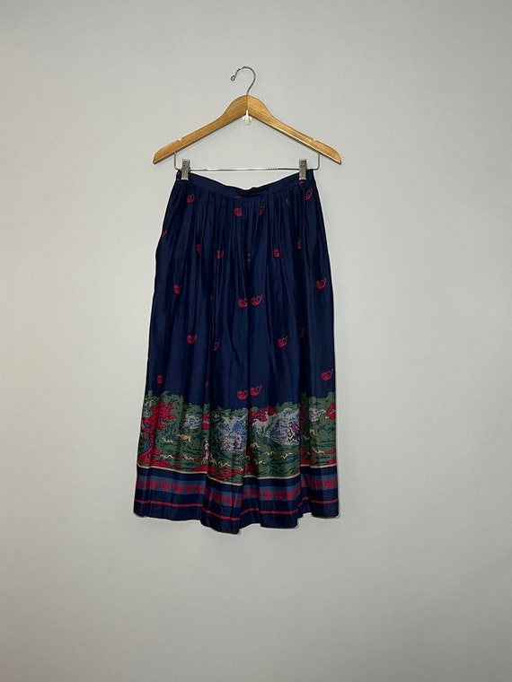 Vintage Lord & Taylor Full and Pleated Maxi Skirt… - image 2