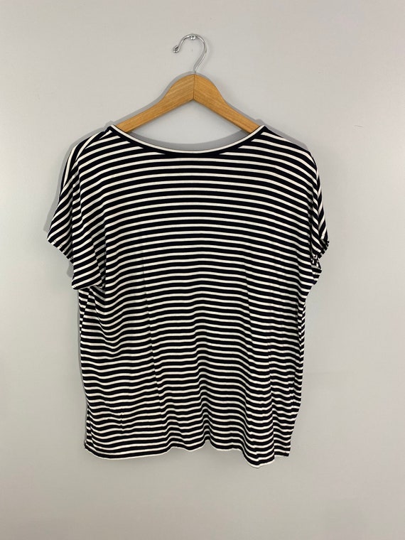 Rachel Zoe Black & White Striped Button-Down Shirt - image 4