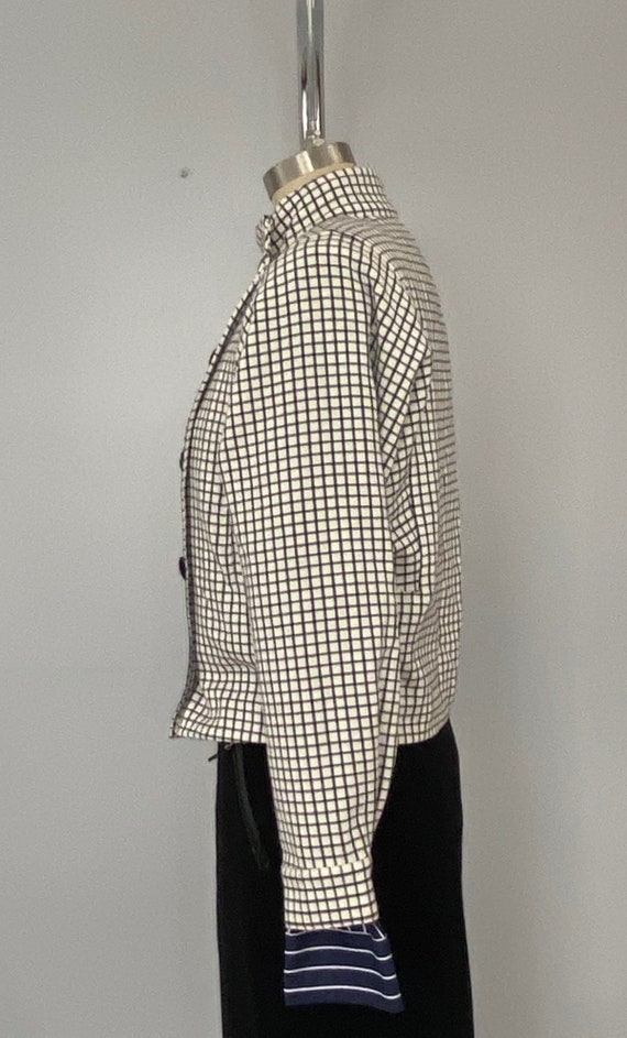 CAbi Cropped Windowpane Jacket/Blazer - image 5