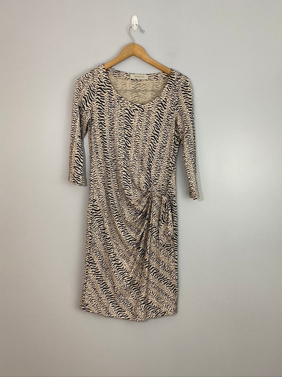 Gerard Darel Silk Cotton Tie-Waist Knit Dress