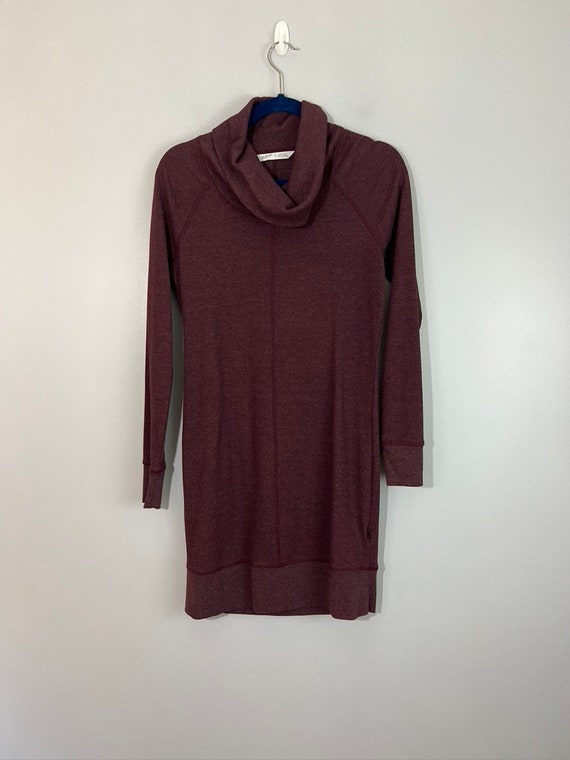 burgundy cowl neck sweater dress Burgundy Drawstring Mini Dress - All Dresses