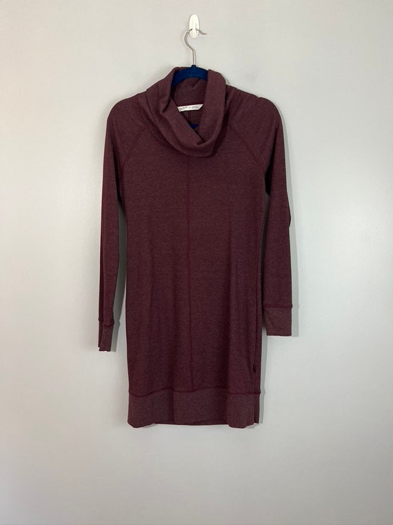 Woolrich Burgundy Cowl-Neck Knit Dress