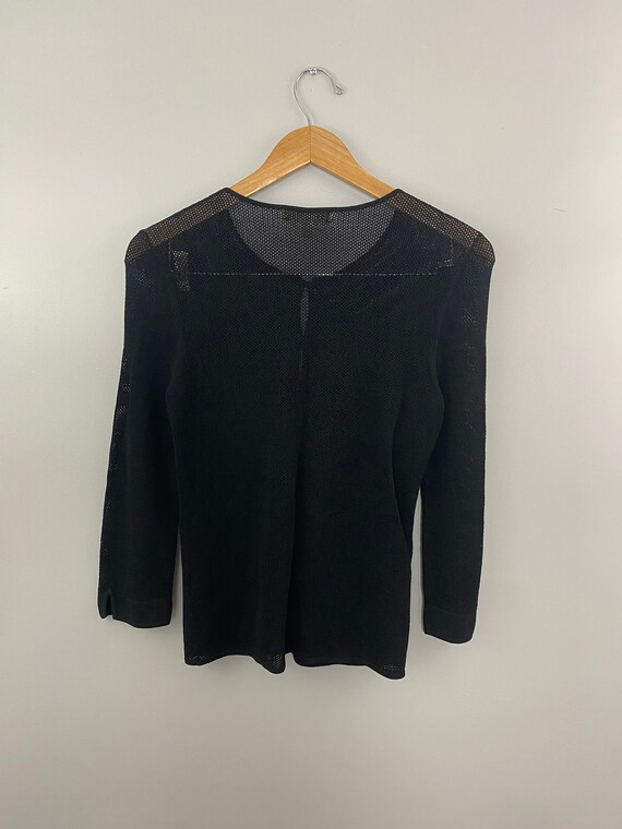 Sigrid Olsen Mesh Cardigan - image 5