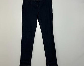 Jeans Theory a vita media con gamba dritta e parte anteriore piatta e lavaggio scuro