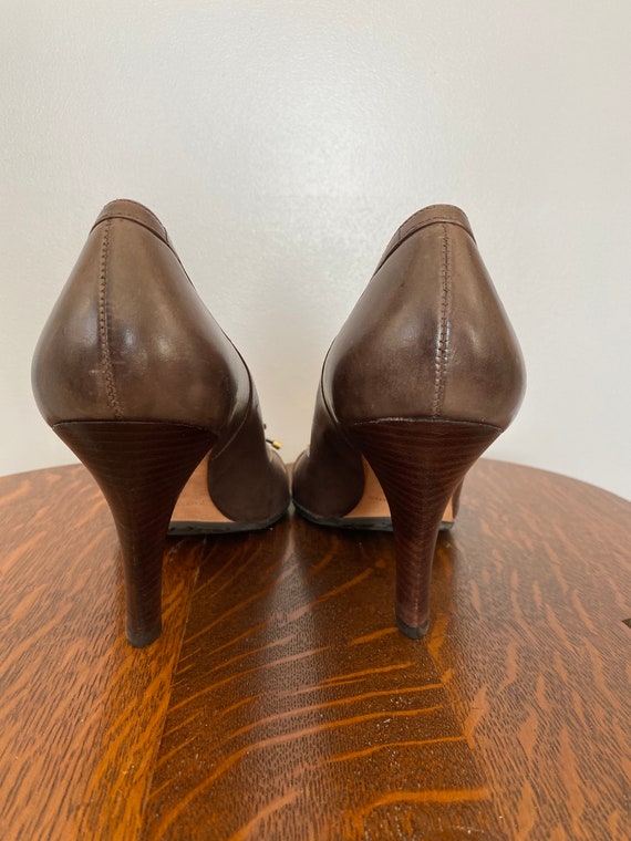 NWOT Arturo Chiang Brown Leather Pumps - image 6