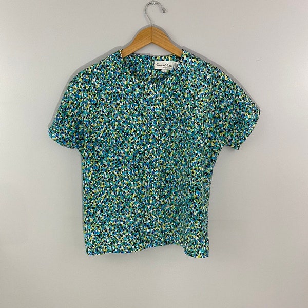 Vintage Oscar de la Renta Kurzärmeliges Shirt