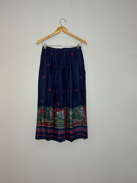 Vintage Lord & Taylor Full and Pleated Maxi Skirt… - image 1