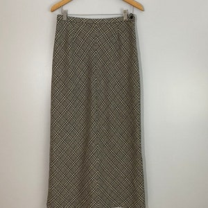 Vintage Gap Tweed Wool-Blend Maxi Skirt