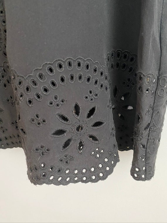 Kate Spade 100% Silk Lace Blouse in Soft Black - image 5