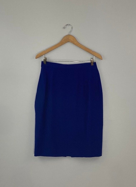 Vintage Vibrant Purple 100% Silk Skirt