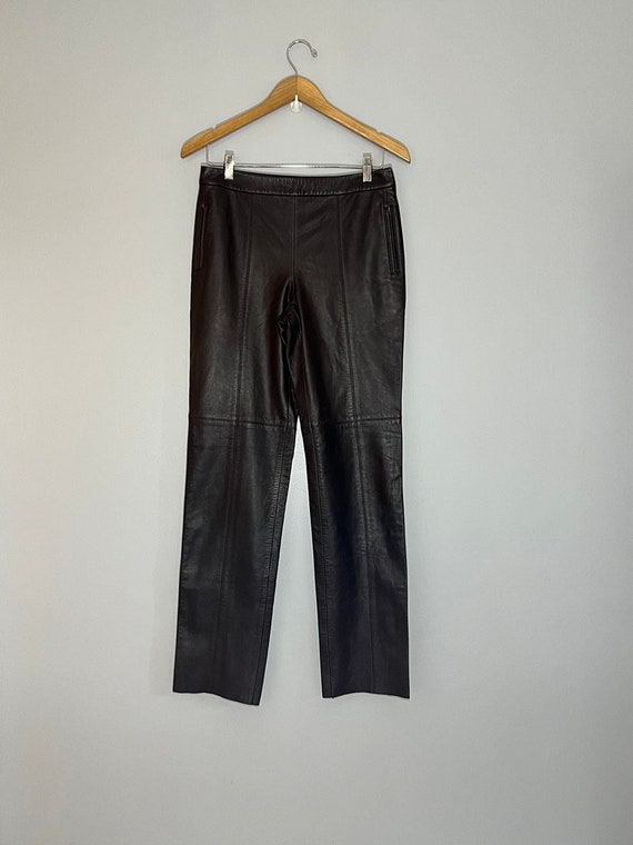 Vintage Super Soft Chocolate Brown Leather Pants