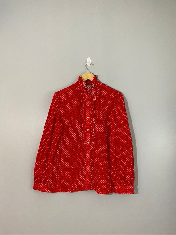 Vintage Joyce Sportswear Red Polka Dot and Ruffled