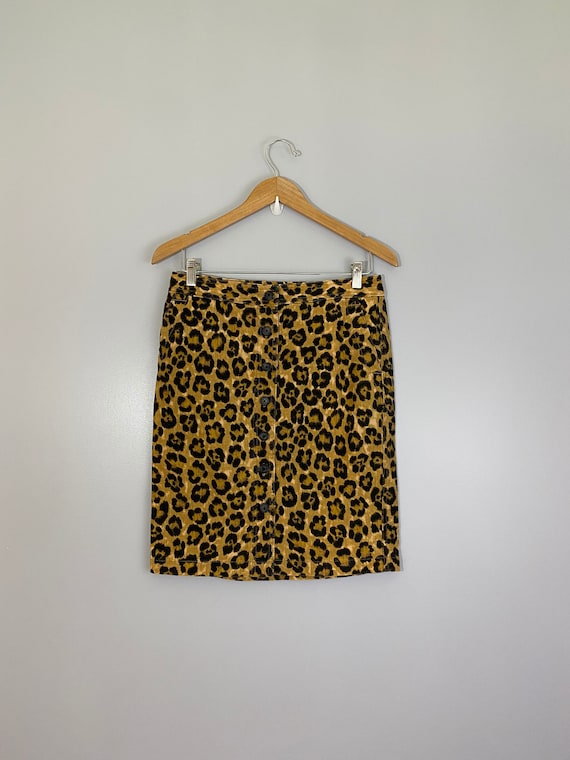 Lauren Ralph Lauren Linen/Cotton Leopard Skirt - image 1