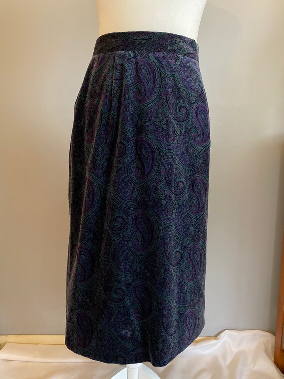 Velvet Paisley Skirt - image 5