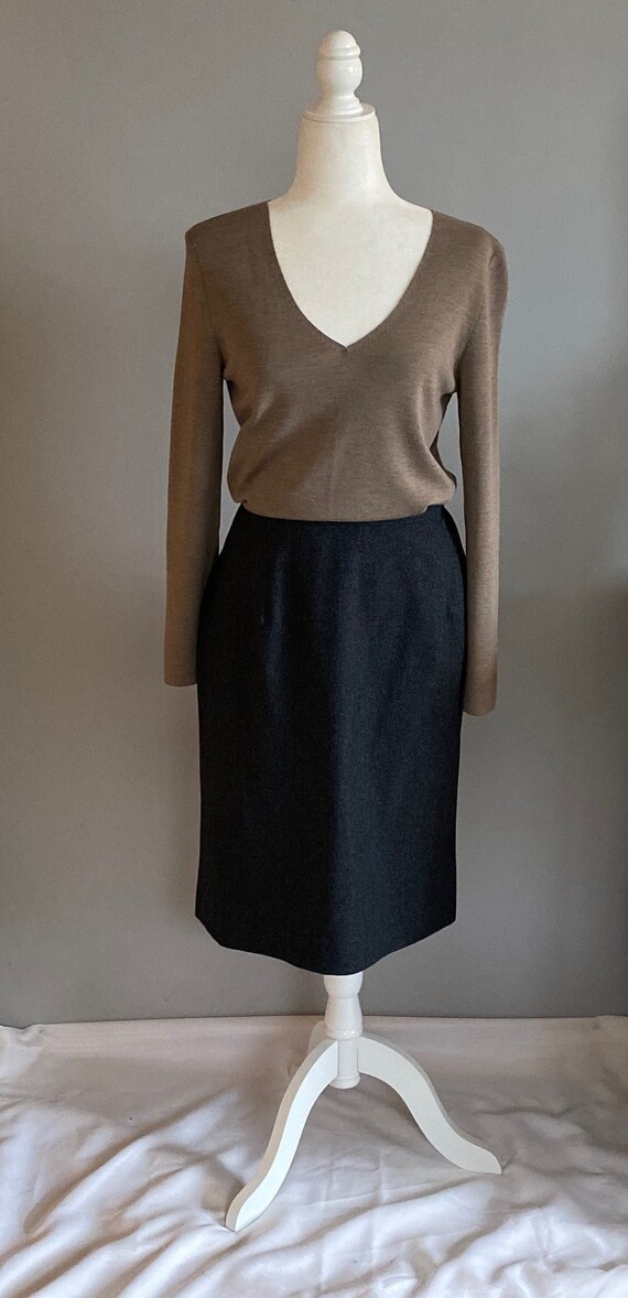Pendleton 100% Wool Charcoal Skirt