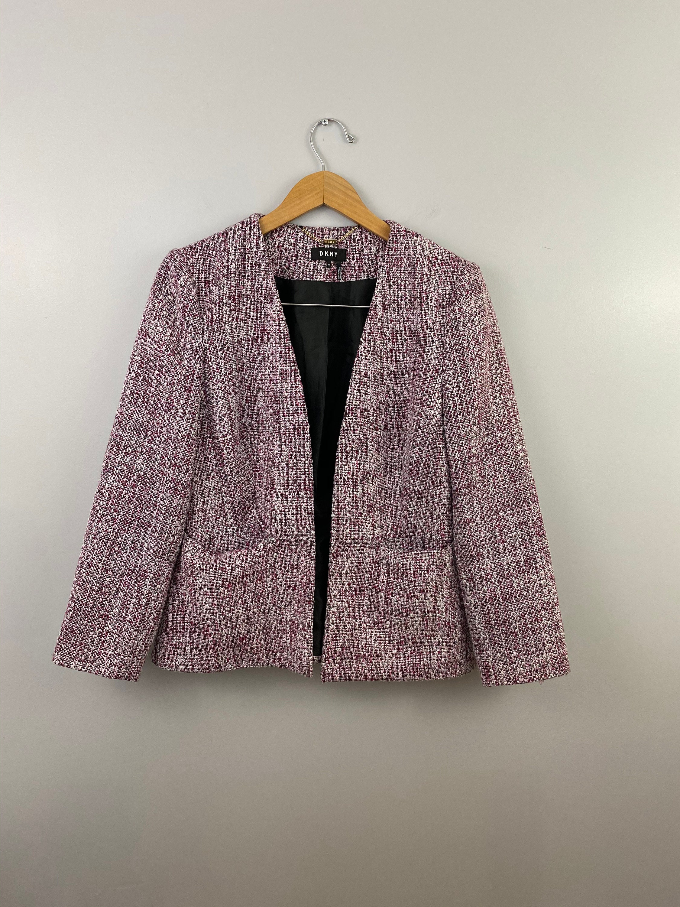 Dkny tweed blazer hotsell