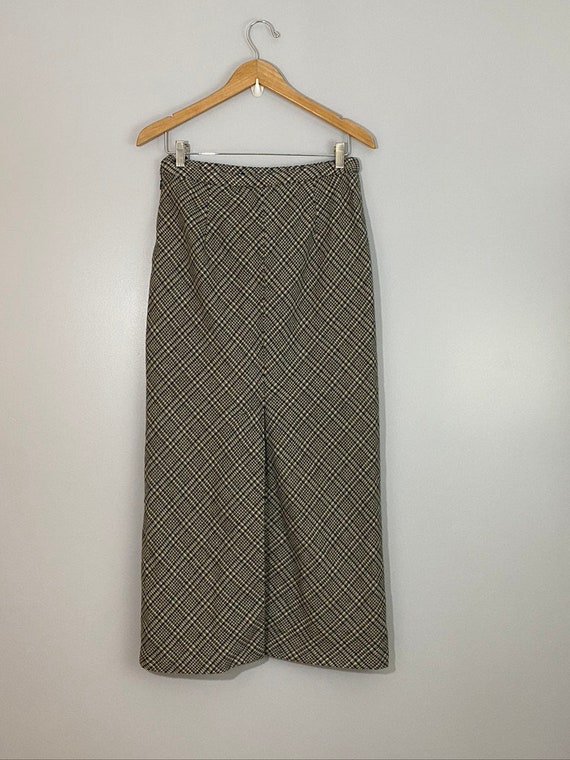 Vintage Gap Tweed Wool-Blend Maxi Skirt - image 5