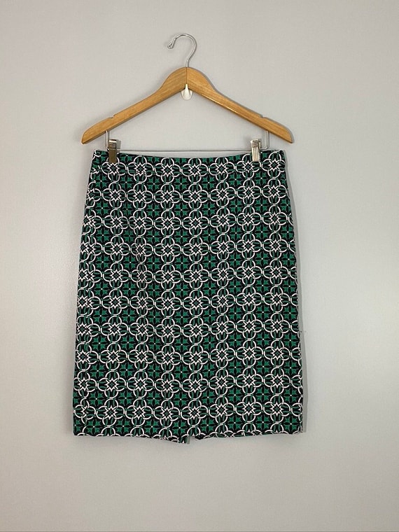 J. Crew A-Line Geometric Print Skirt