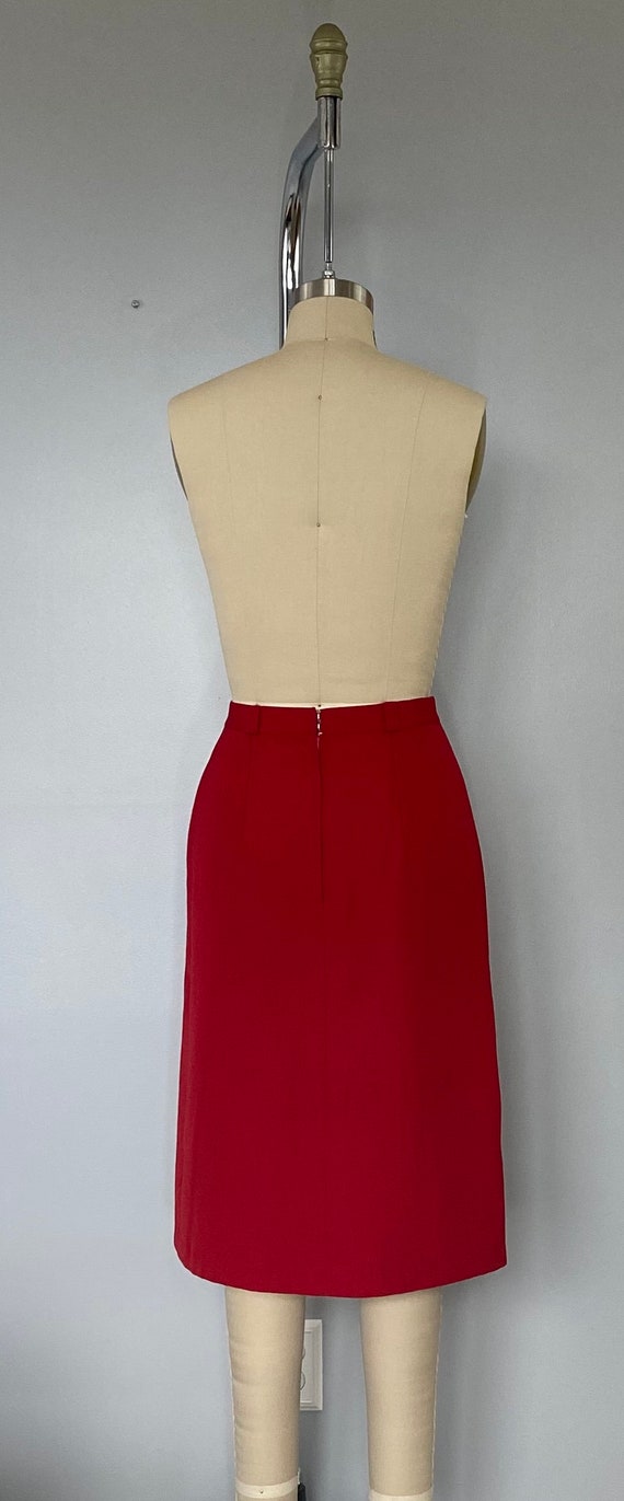 Vintage Red Pleated Skirt - image 6