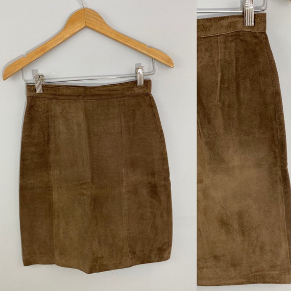 Vintage Brown Suede Skirt