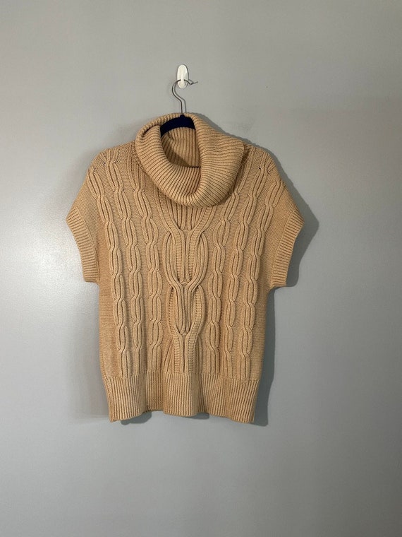 Talbots Cowlneck Cap Sleeve Cable Knit Sweater in 