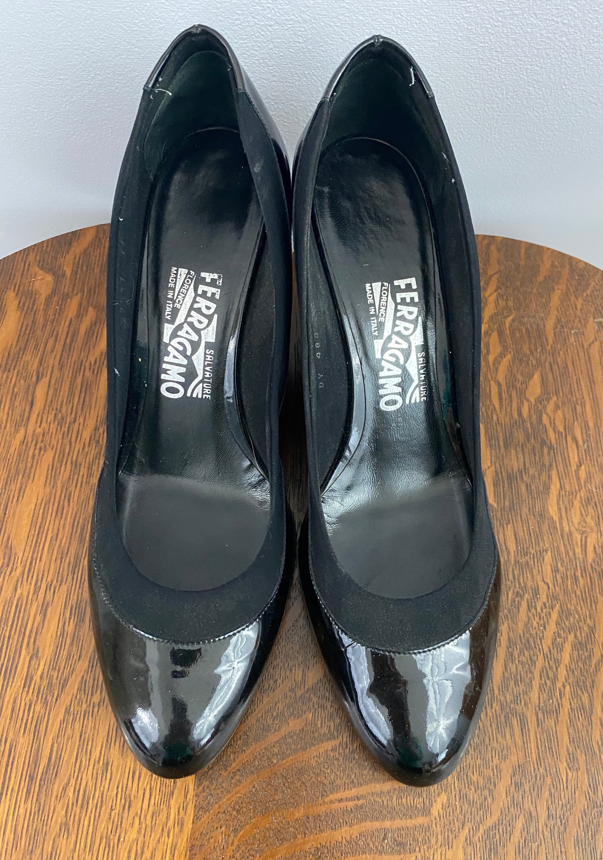 Salvatore Ferragamo Patent Wedge Heels 