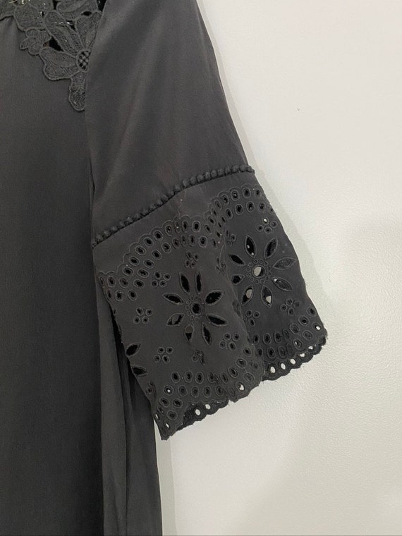 Kate Spade 100% Silk Lace Blouse in Soft Black - image 3