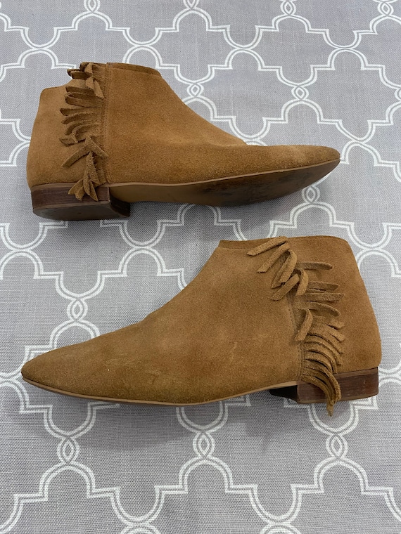 Madewell Skylar Fringed Suede Booties