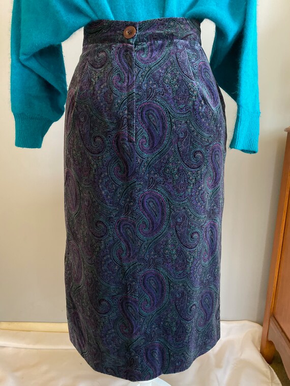 Velvet Paisley Skirt - image 6