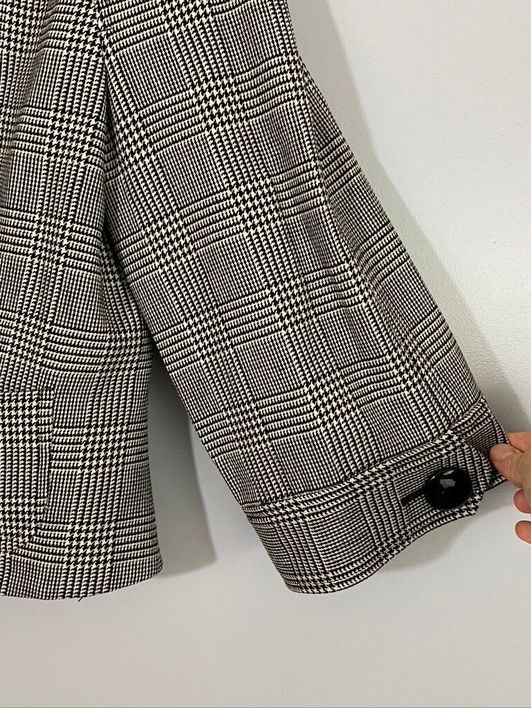 Anne Klein Worsted Wool Houndstooth Blazer | Etsy