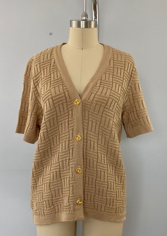 Vintage Cardigan With Ornate Buttons - image 2
