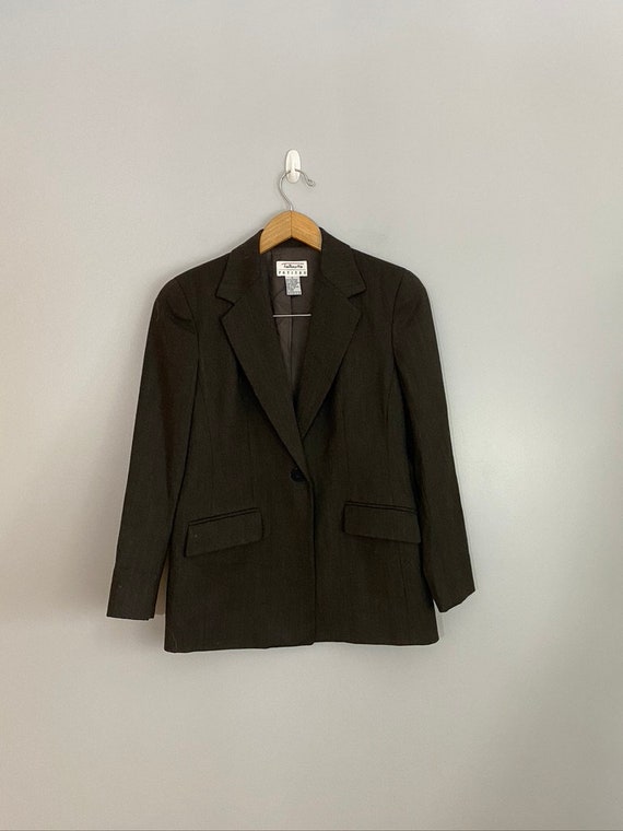 Vintage Talbots Wool Dark Brown Blazer