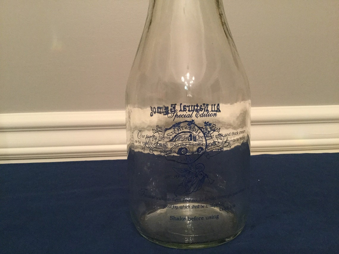 Homestead Creamery special Edition Eggnog Milk Bottle Quart Etsy