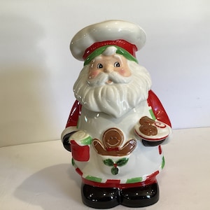Boîte à biscuits Père Noël en forme de traîneau Bistro, Père Noël chef, décoration de cuisine