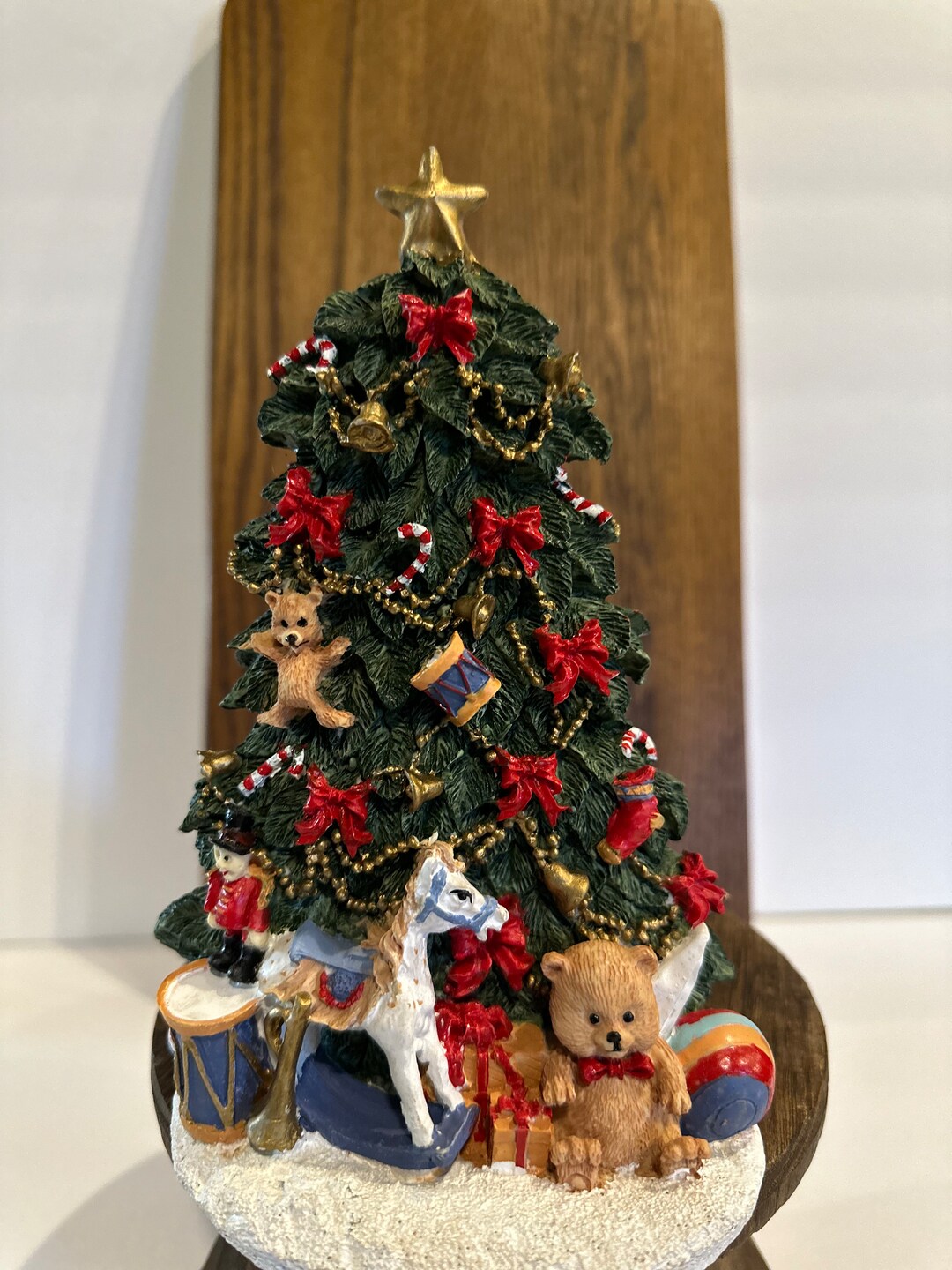 Large Christmas Tree Stocking Hanger With Vintage Toys Festive Mantel