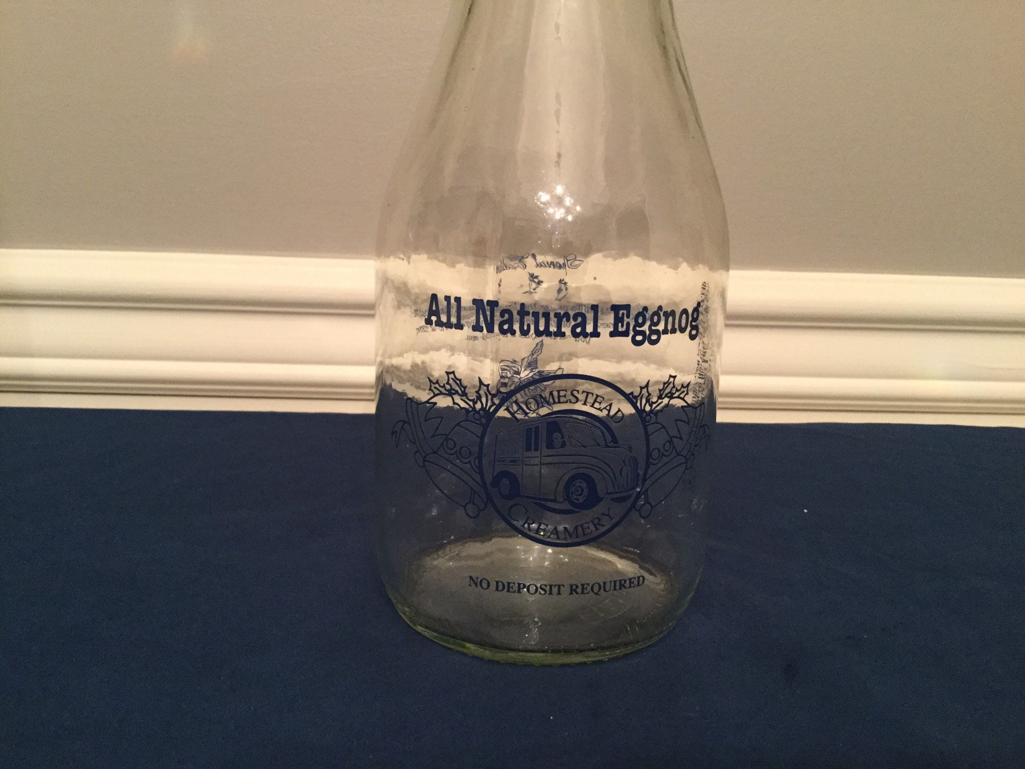 Homestead Creamery special Edition Eggnog Milk Bottle Quart Etsy